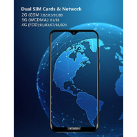 4G chytrý telefon bez smlouvy, DOOGEE Y8 Dual SIM Android 9.0 Mobilní telefon Levný 6,1“ Waterdrop Screen 19:9 displej, 3GB RAM+